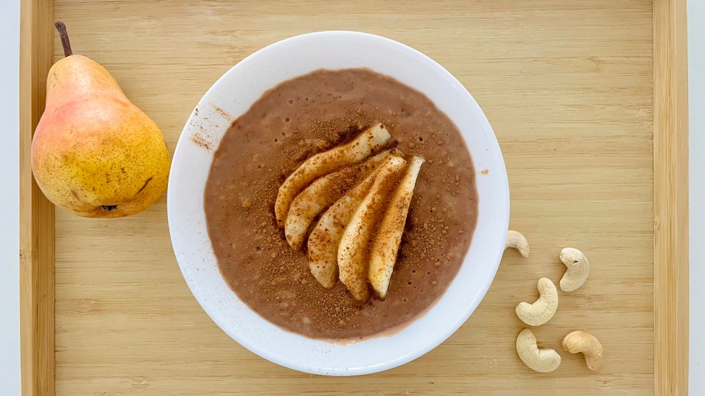 Pear and Choco Porridge – Gluten Free, Lactose&nbsp;Free